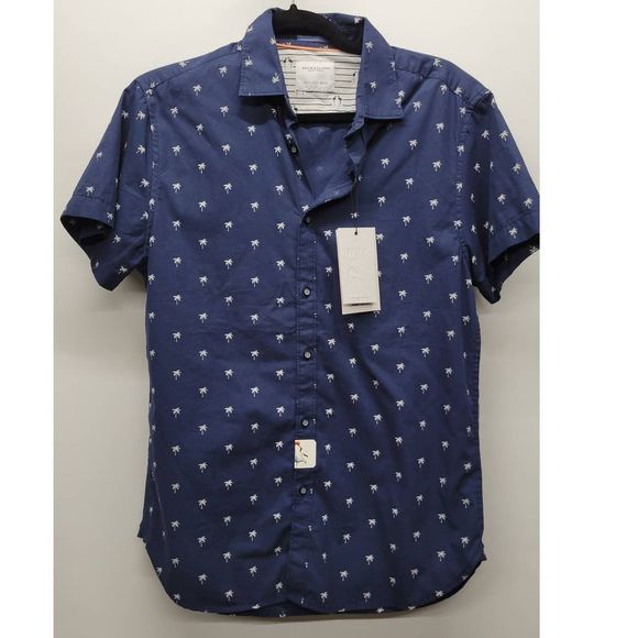 Denim & Flower Other - DENIM & FLOWER Shirt Men's S Slim Fit Palm Trees Button Down Short Sleeve Tropic